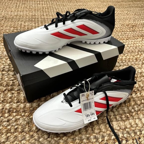 Adidas Copa Pure III 3 Club Turf Soccer 13.5 Mens White Sneakers Athletic Shoes - Picture 1 of 6